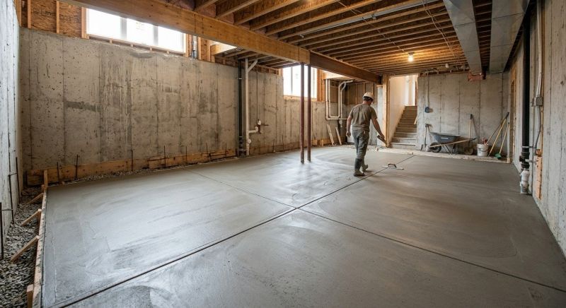 Basement Concrete Installation in Hershey, PA