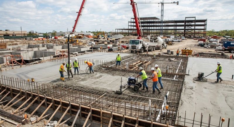 Commercial Slab Installation in Dover, PA