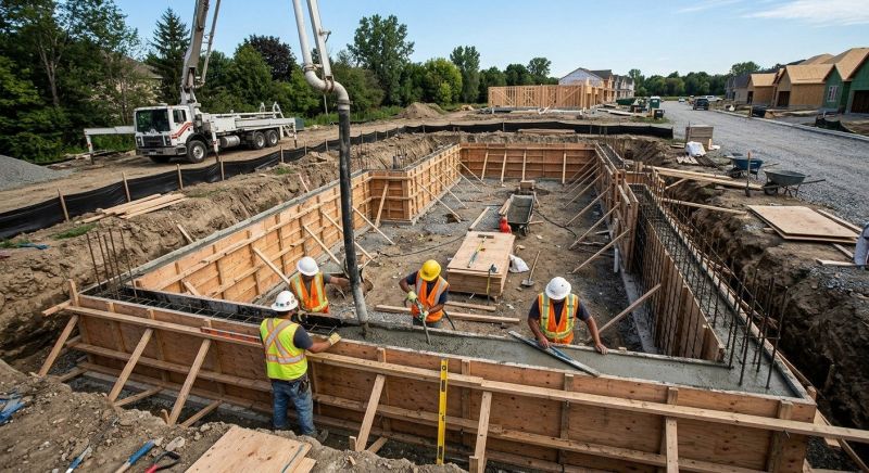 Concrete Foundation Installation in Dover, PA
