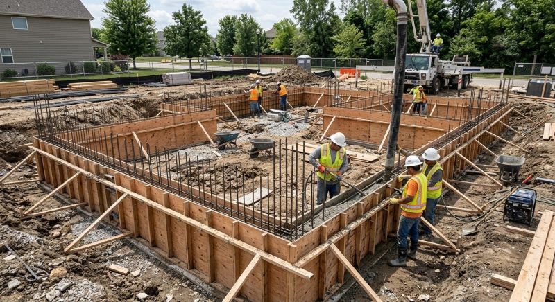 Foundation Construction in Maryland Line, MD