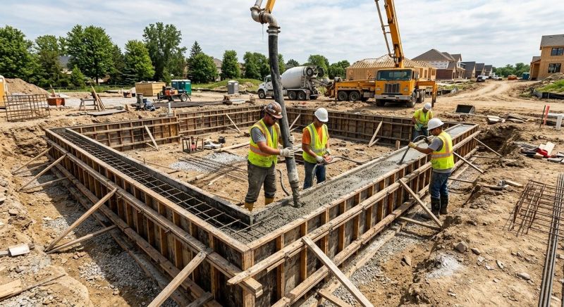Foundation Wall Pouring in New Cumberland, PA